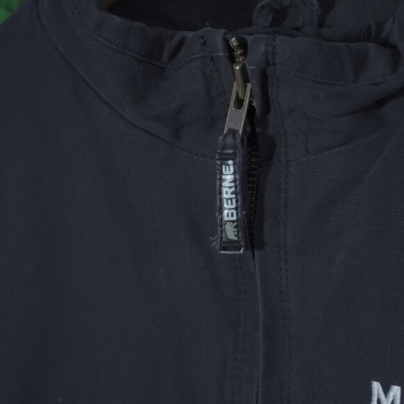 Mens Berne Matco Tools Zip up workwear Jacket big logo spell out embroidered - Picture 10 of 15